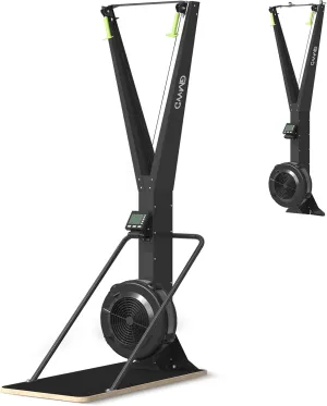 Ski Exercise Machine, GMWD Ski Equipment Indoor Aerobic Wind Resistance Machine, Indoor Strength Training Home Gym Equipment