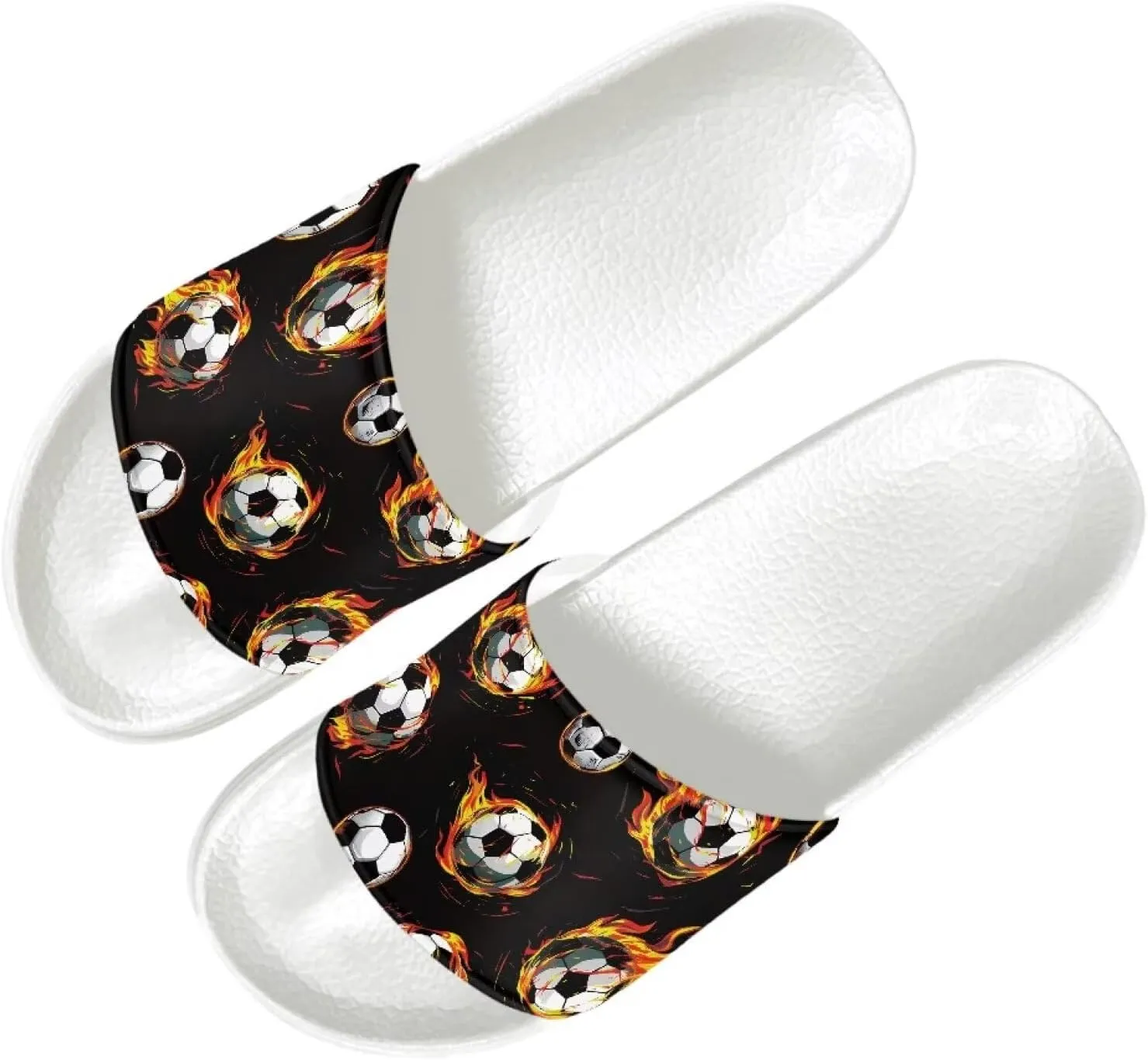 Slide Sandal for Men Boys Lightweight Casual Open Toe Flat Slides Shower Slippers for Home Bathroom Beach Pool