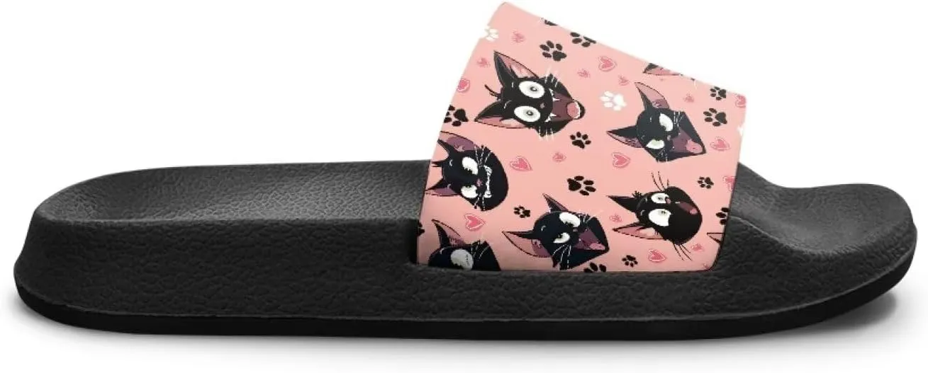 Slide Sandals for Girls Lightweight Summer Slippers Suitable Beach, Pool
