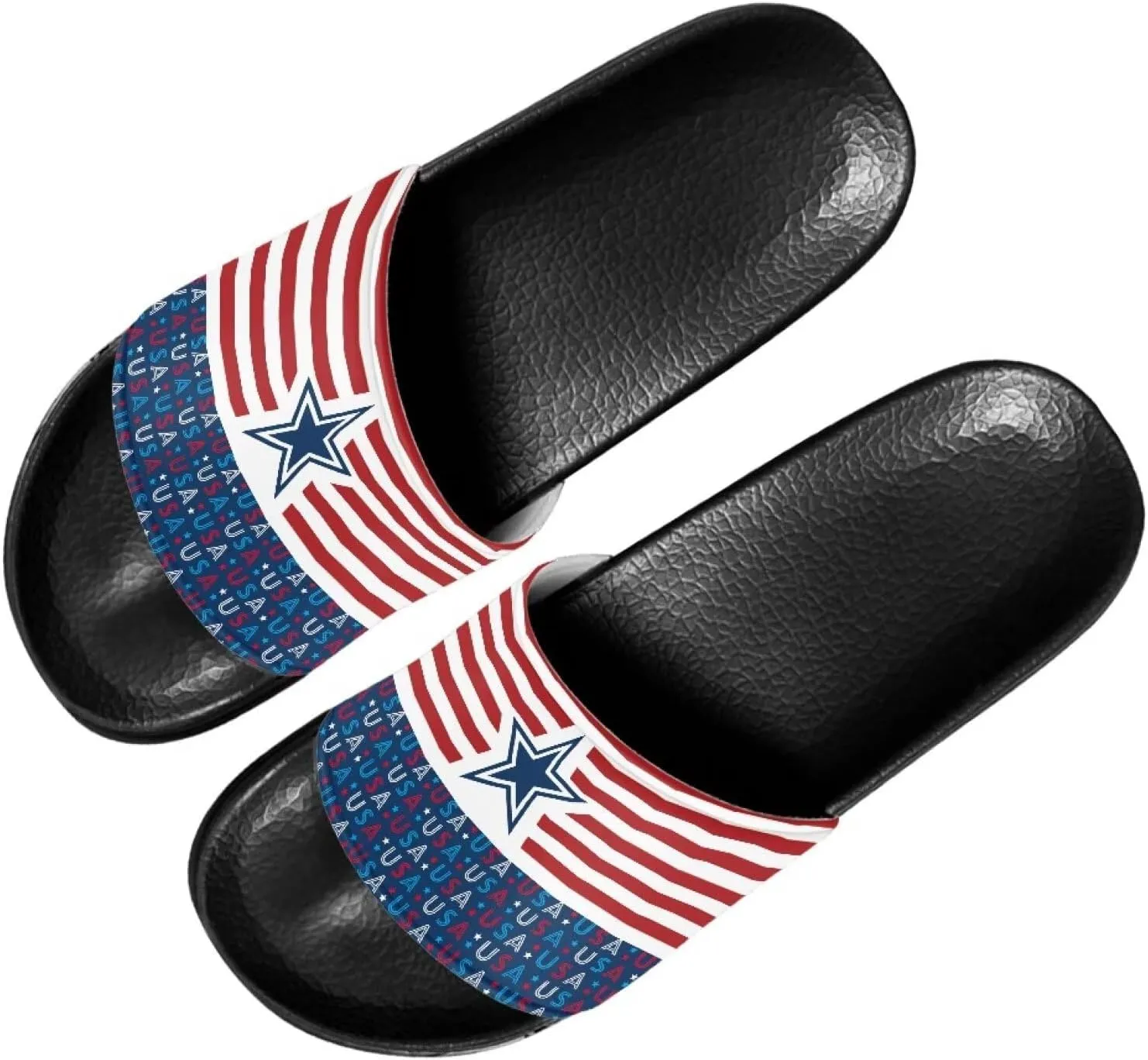 Slide Sandals for Women Girls Lightweight Non Slip Shower Shoes Comfotable Open Toe Single Band Slide Sandals Size 6-13.5