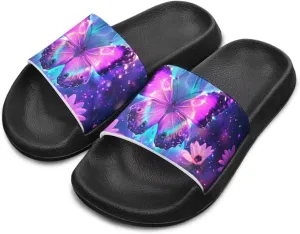 Slip On Sandals for Boys Girls Lightweight Animals Print Drying Shower Slides Suitable for Beach Days