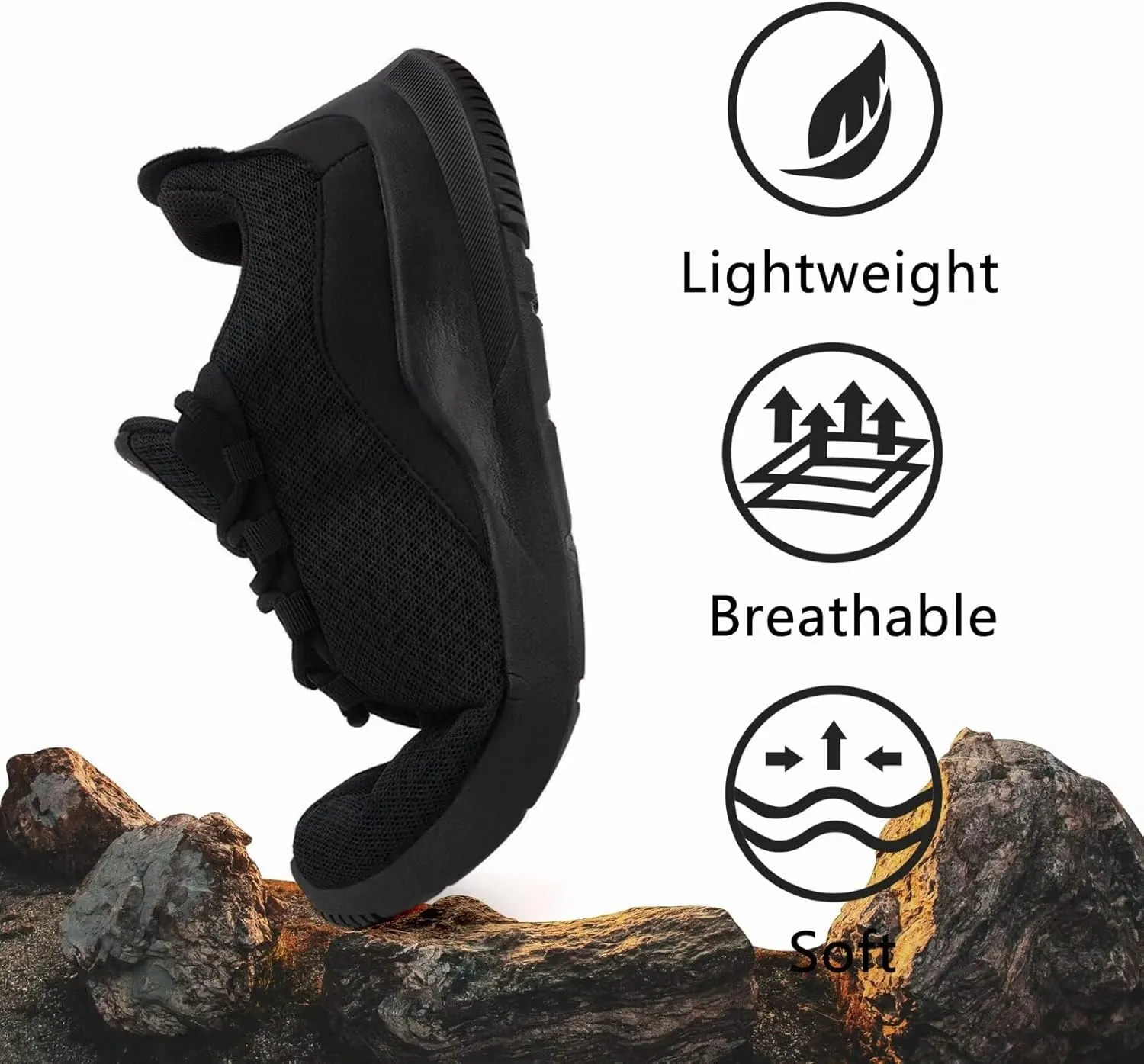 Slip on Sneakers for Men Casual Non Slip Lightweight Breathable Athletic Tennis Gym Walking Running Shoes