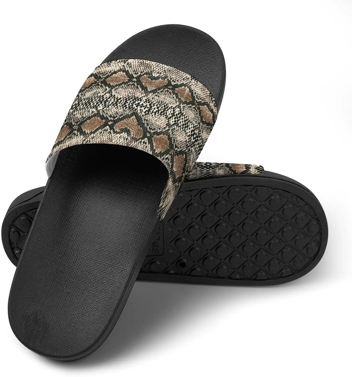 Snake Pattern Slides Men Home Sandal Women Non Slip Shower Open Toe Shoe Lightweight Casual Shoes Flat Slide Sandals