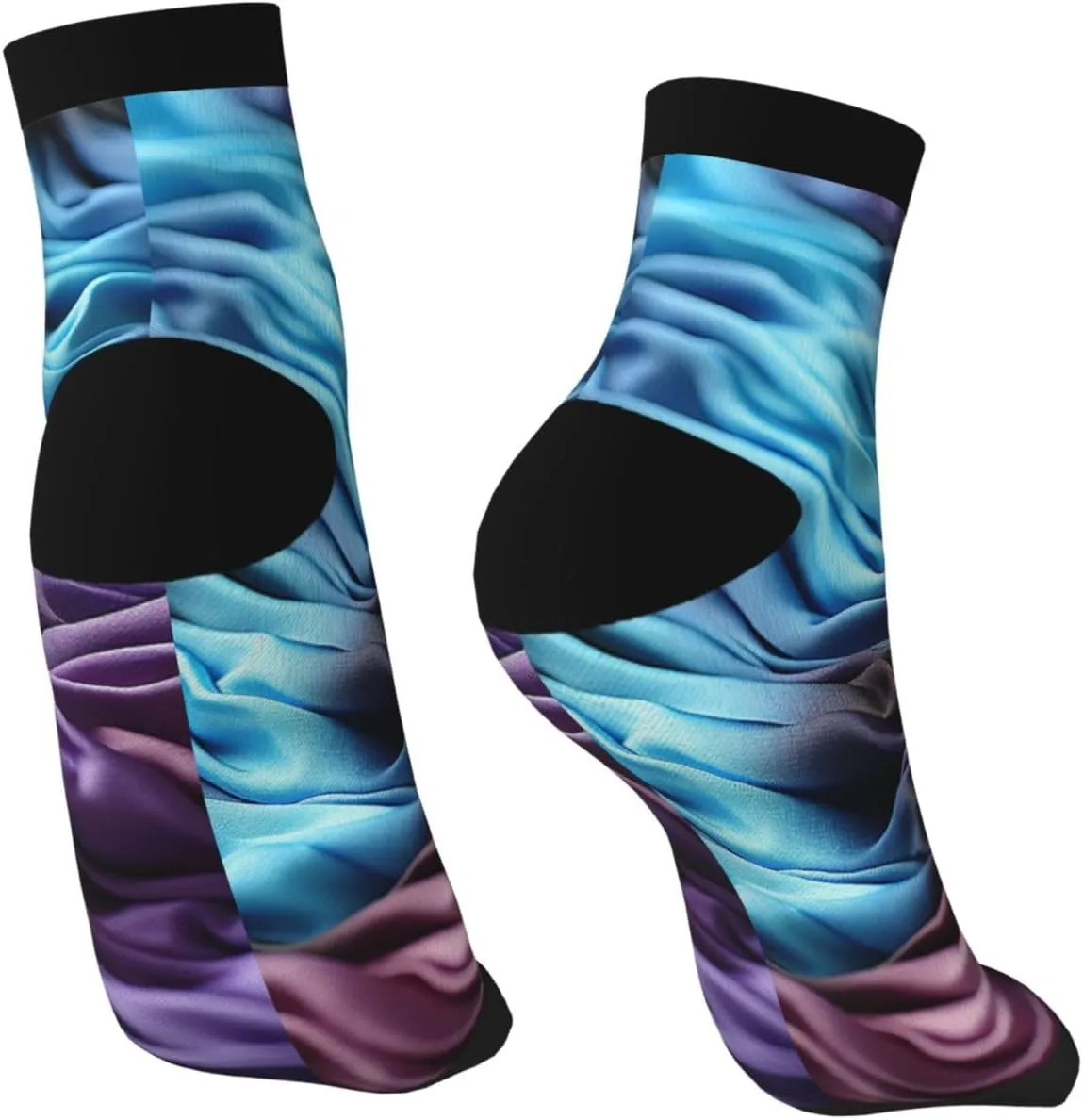 Socks for Women Men Breathable Warm Boot Socks Gradient Fabric Calf Socks for Hiking Work