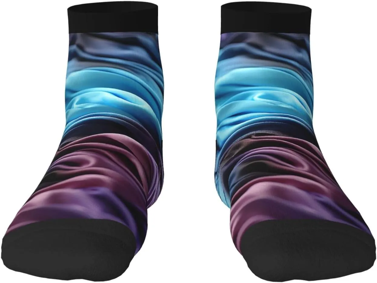 Socks for Women Men Breathable Warm Boot Socks Gradient Fabric Calf Socks for Hiking Work