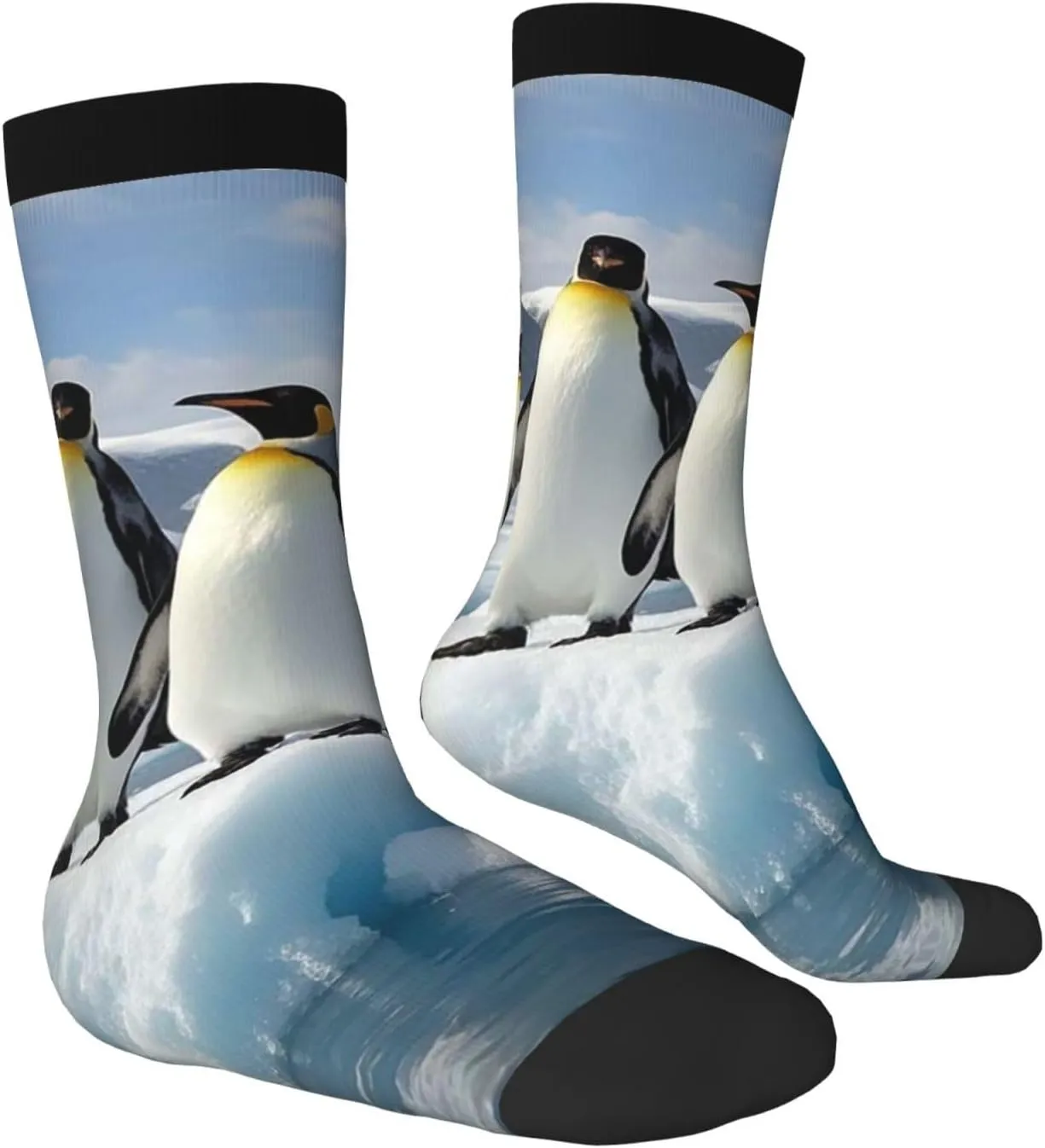 Socks for Women Men Penguins On The Iceberg Boot Socks Breathable Warm Calf Socks for Hiking Work