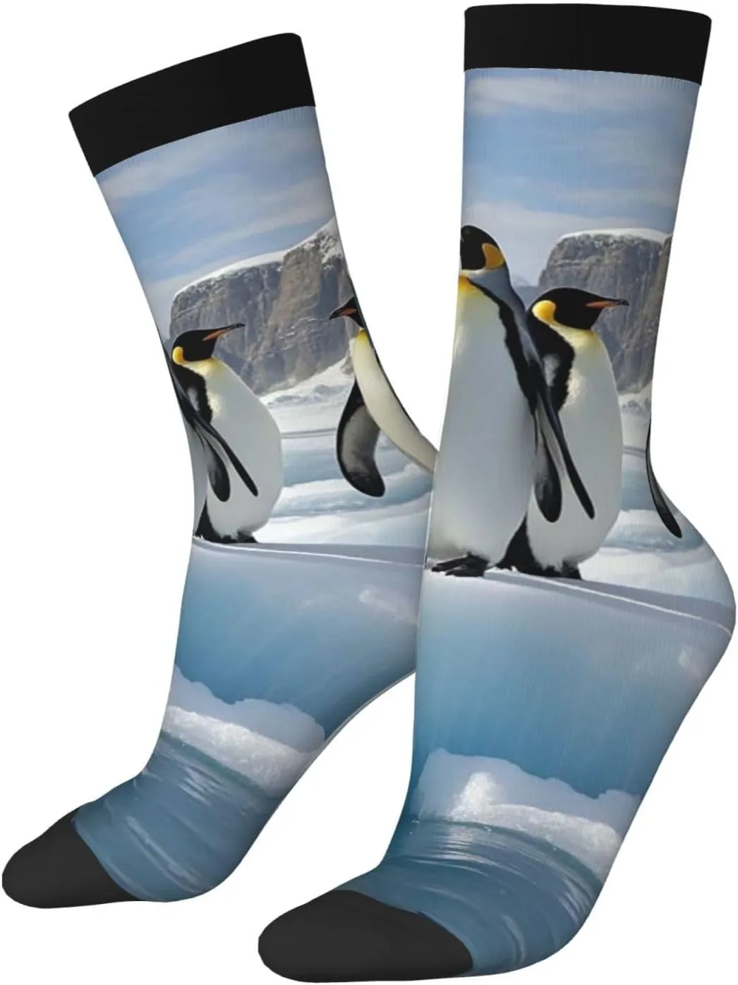 Socks for Women Men Penguins On The Iceberg Boot Socks Breathable Warm Calf Socks for Hiking Work