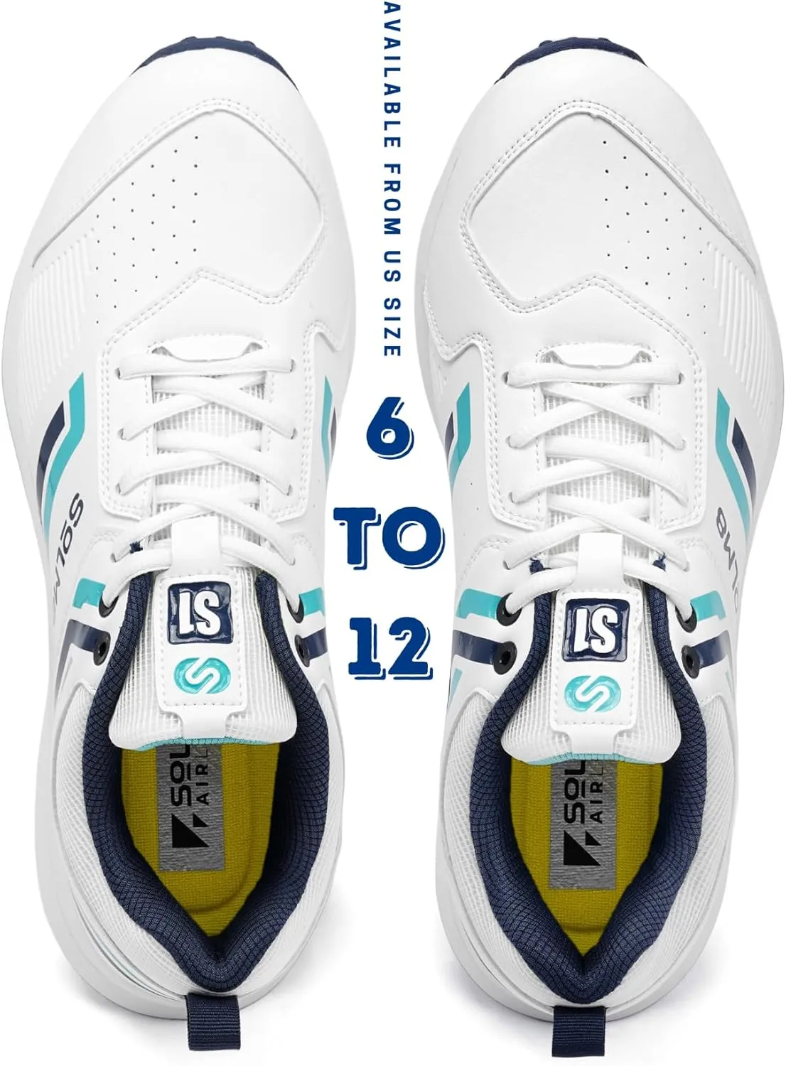 SOLM8 S1 Rubber Spikes - Lightweight Cricket Shoes for Men and Women - Durable Grip, Superior Protection (2024 Edition)