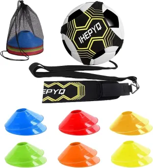 Solo Soccer Trainer Soccer Training Equipment for Kids and Adults Hands Free Solo Practice Perfect for Football Skills Improvement Fit