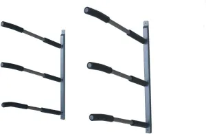 SPAREHAND Glacik Wall Mount Storage Rack - G-63L Steel Cradle Arms with 120 Lbs. Weight Capacity - 3-Tier Storage System for Fits 3 SUPs, Surfboards & Skateboards – Suitable for Home & Garage Display