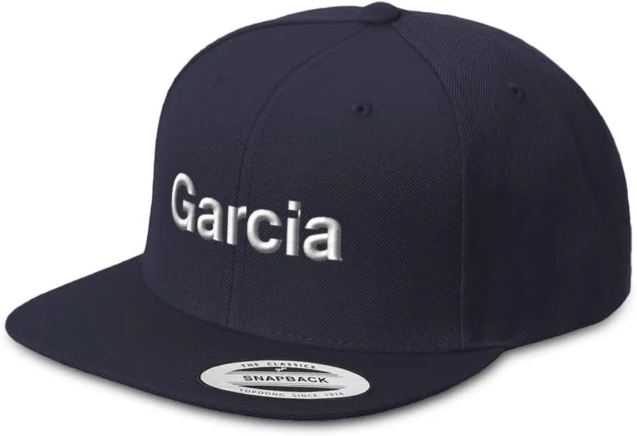Speedy Pros Snapback Hats for Men & Women Garcia Letters Acrylic Flat Bill Baseball Cap