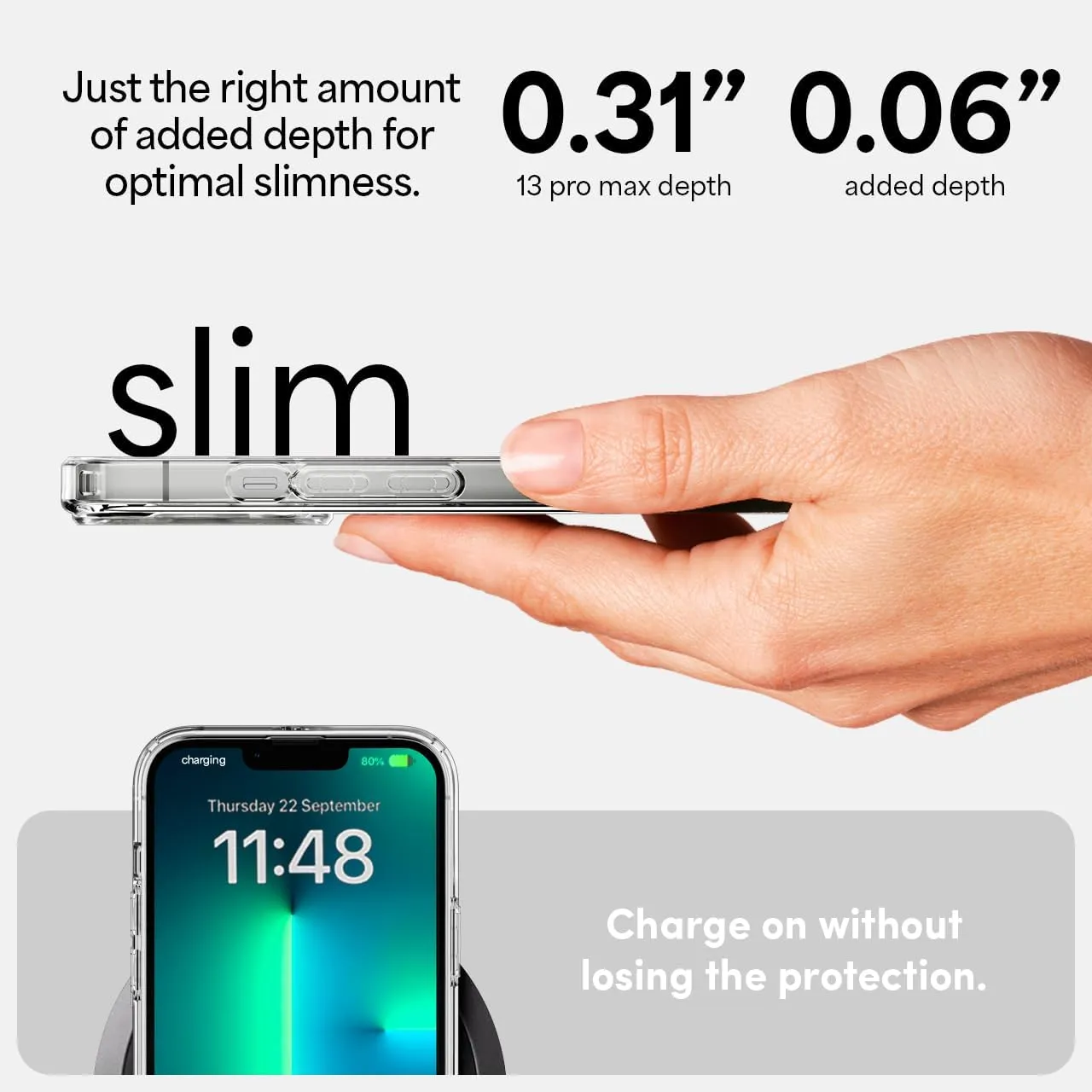 Spigen Ultra Hybrid [Anti-Yellowing Technology] Designed for iPhone 13 Pro Max Case (2021) - Crystal Clear Gummy Bears