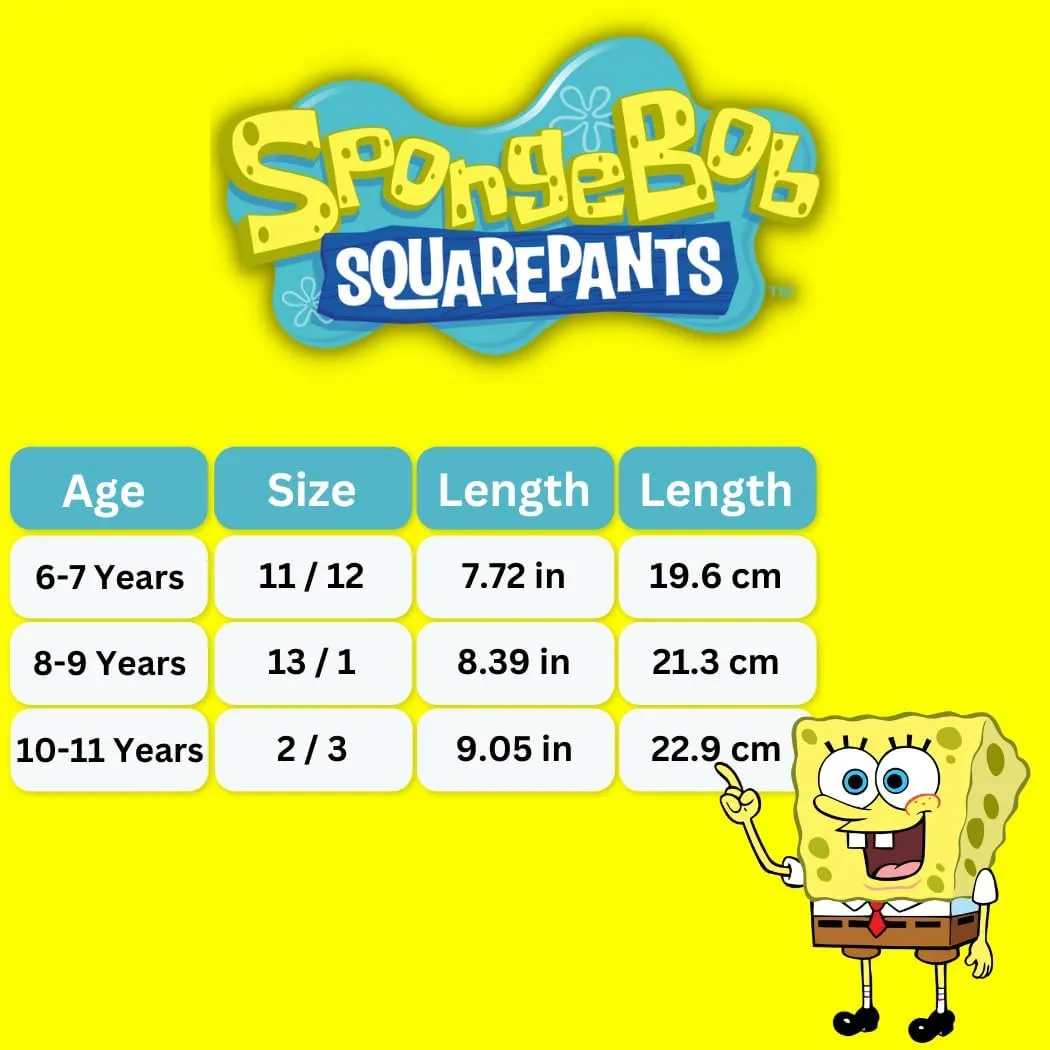 Spongebob Slide Open Toe Kids - Sponge Bob and Patrick Star Sandals SlipOn Slides for Boys and Girls Little Kid - Big Kid