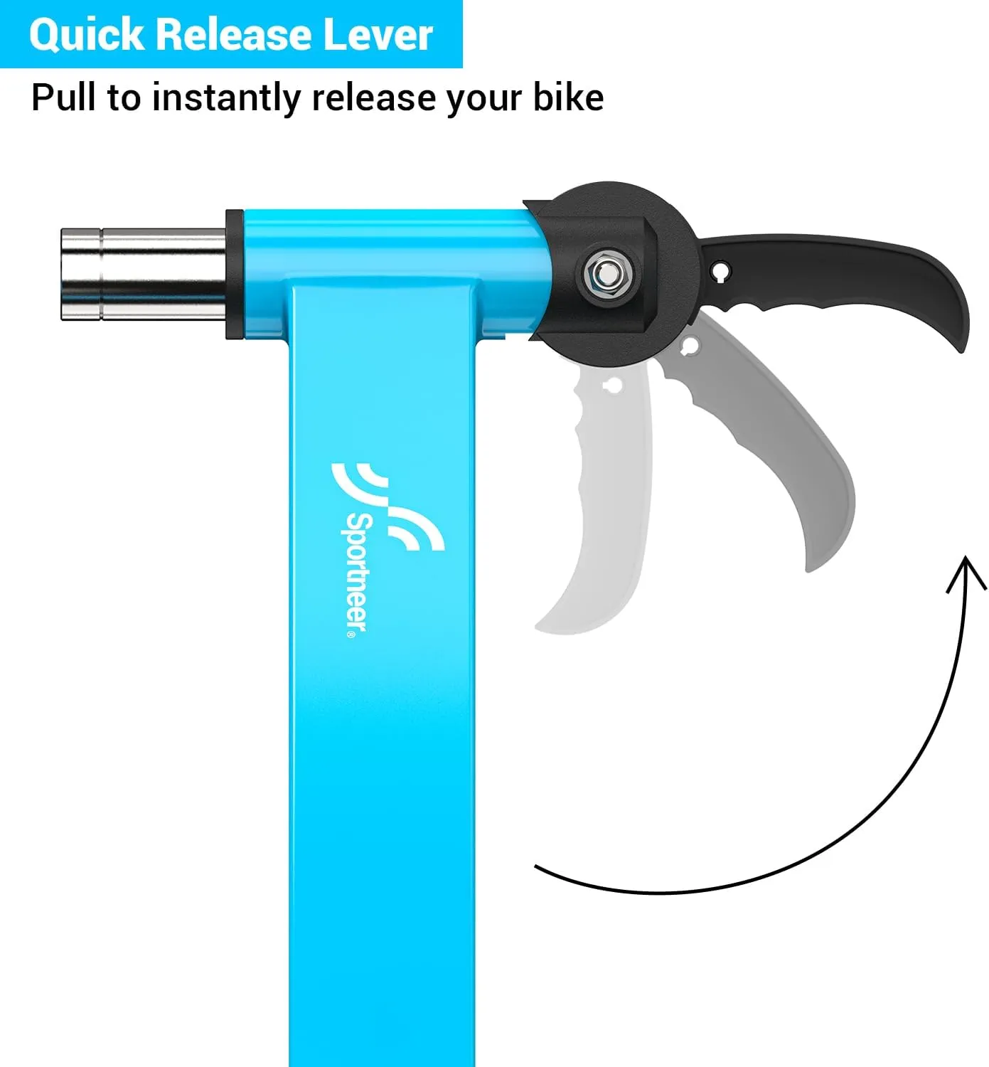 Sportneer Bike Trainer - Magnetic Stationary Bike Stand for 26-28" & 700C Wheels - Adjustable 6 Level Resistance Bike Trainer Stand for Indoor Riding with Quick Release Lever & Front Wheel Riser Block