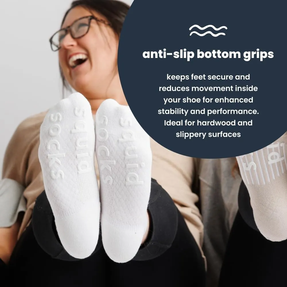 squid socks Non Slip Grip Socks | Anti Slip Athletic Grip Ankle Socks | Adults & Teen Sizes S, M, L