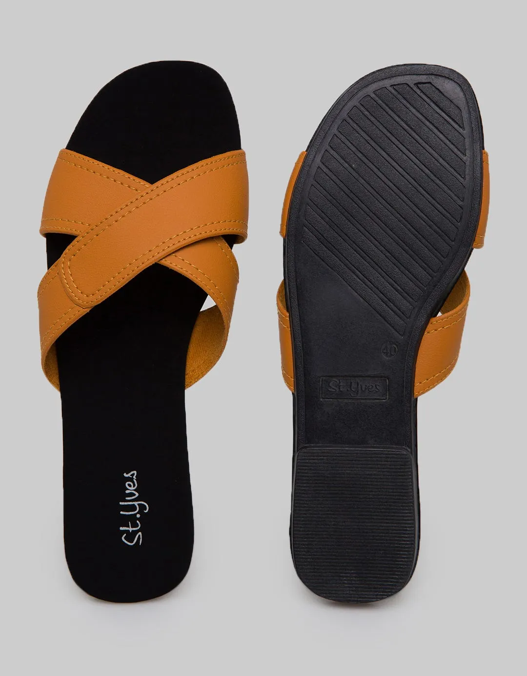 St Yves Slipper Sandals Cross Strap