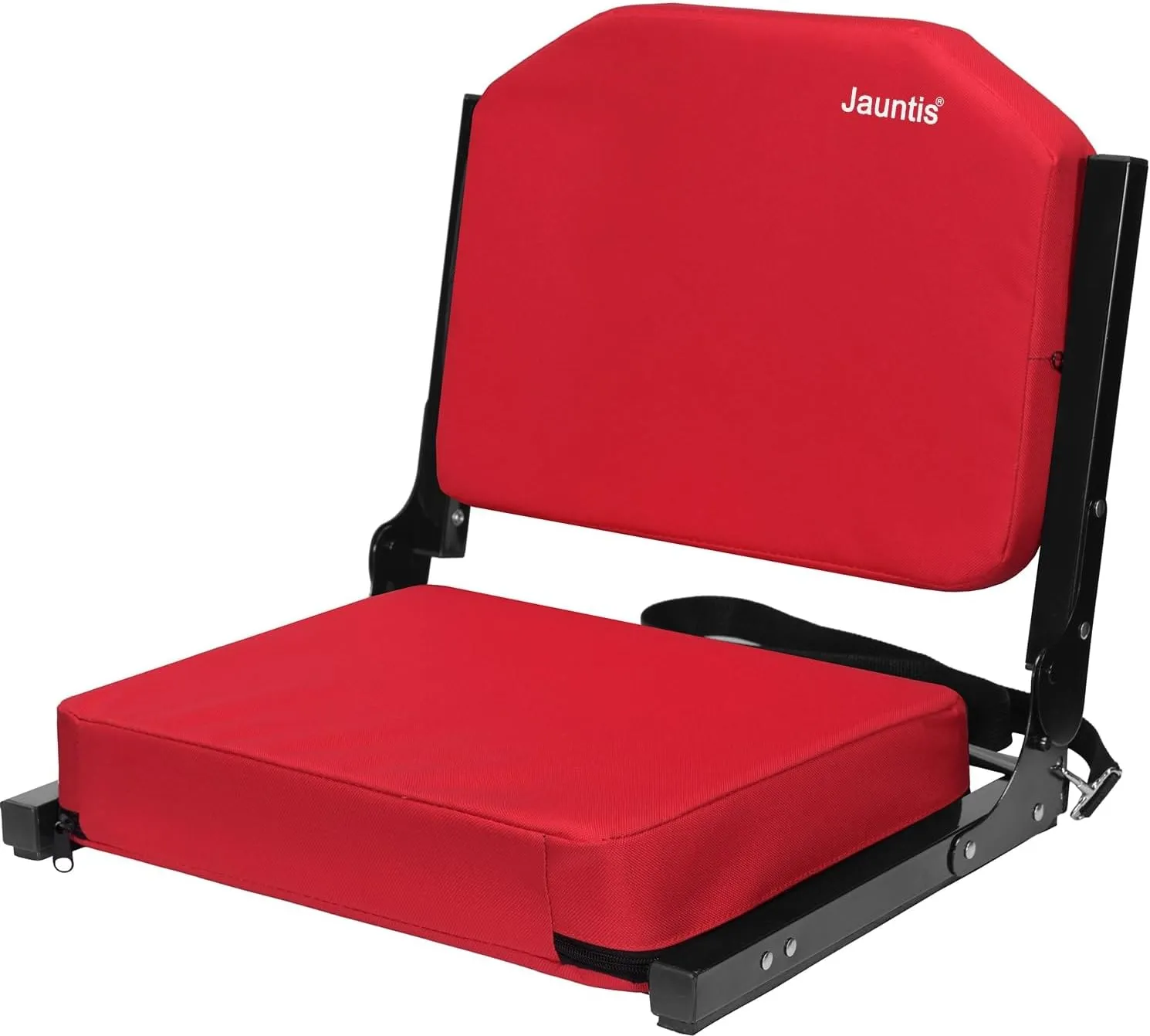 Stadium Seats for Bleachers, Bleacher Seats with Ultra Padded Comfy Foam Backs and Cushion, Wide Portable Stadium Chairs with Back Support and Shoulder Strap, 1 Pack, Red