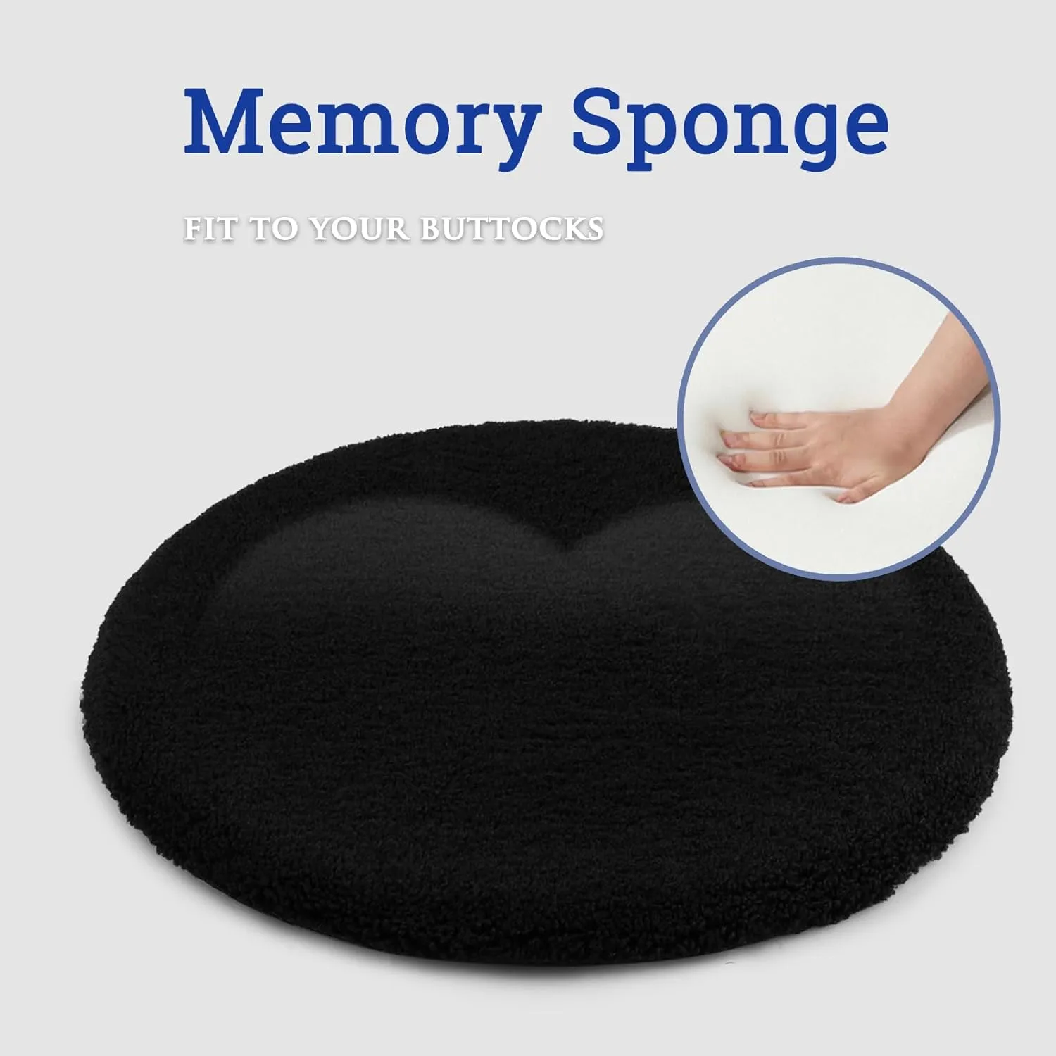 Stadium Seats,Portable Bleacher Seats with Portable Clutch Bag Memory Foam Seat Cushion 2 Pack Anti-Slip Round