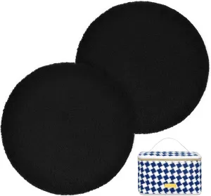 Stadium Seats,Portable Bleacher Seats with Portable Clutch Bag Memory Foam Seat Cushion 2 Pack Anti-Slip Round
