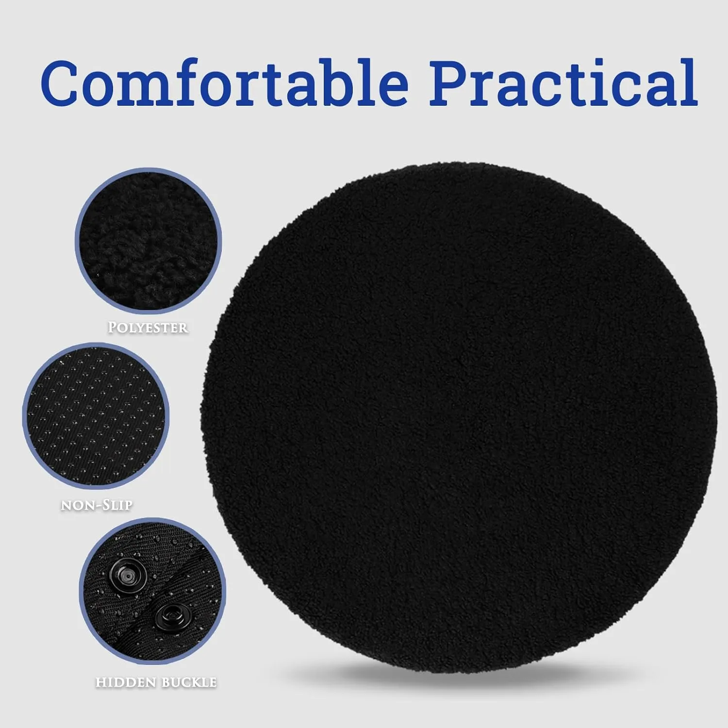 Stadium Seats,Portable Bleacher Seats with Portable Clutch Bag Memory Foam Seat Cushion 2 Pack Anti-Slip Round