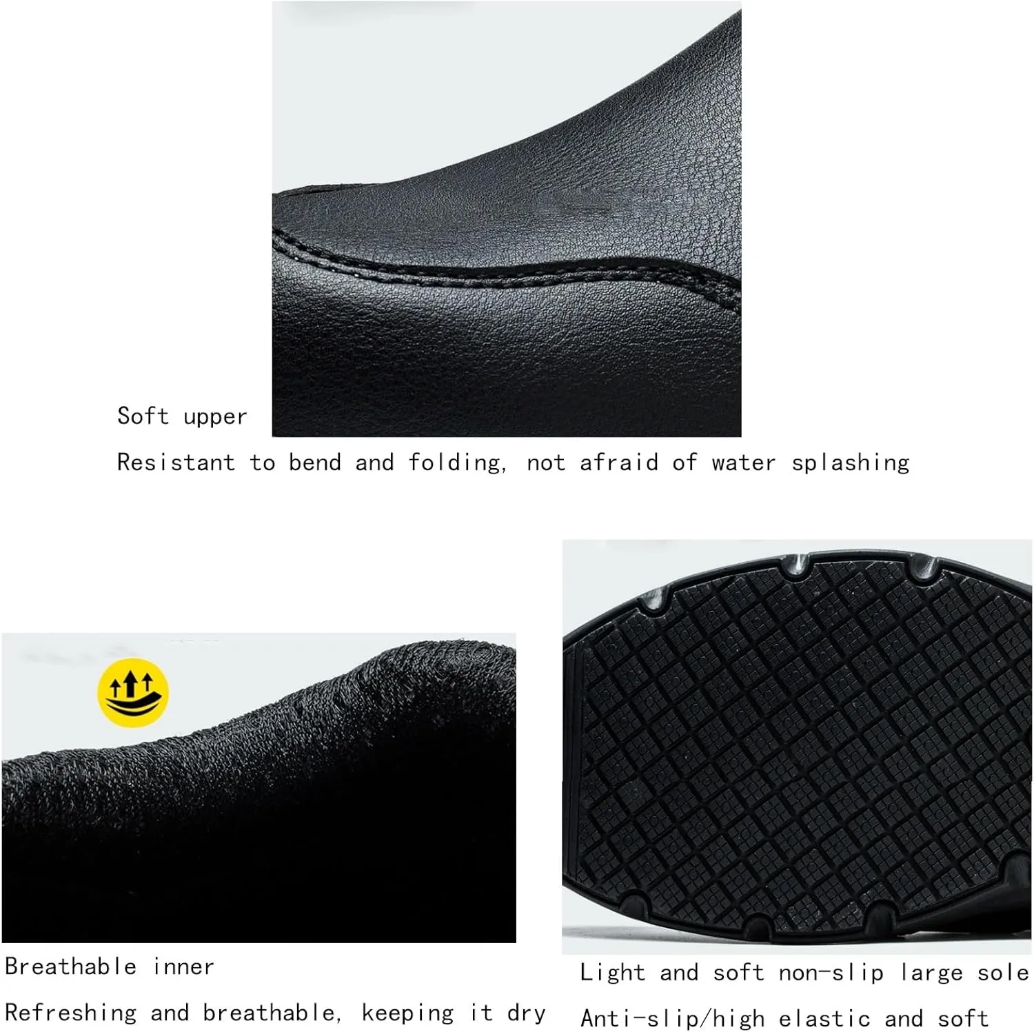 Steel Toe Anti-Smash Puncture-Proof Chef Safety Oil Resistant Work Shoes for Men, Non Slip Waterproof Food Service Kitchen Chef Restaurant Service Shoes, for Camping and Yard Work