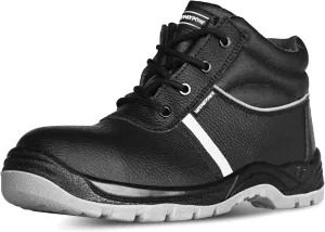 Steel Toe Boots for Men, Slip-Resistant Puncture Proof Safety Work Boots with Breathable Lining, Leather Shoes for Industrial Construction, Hiking