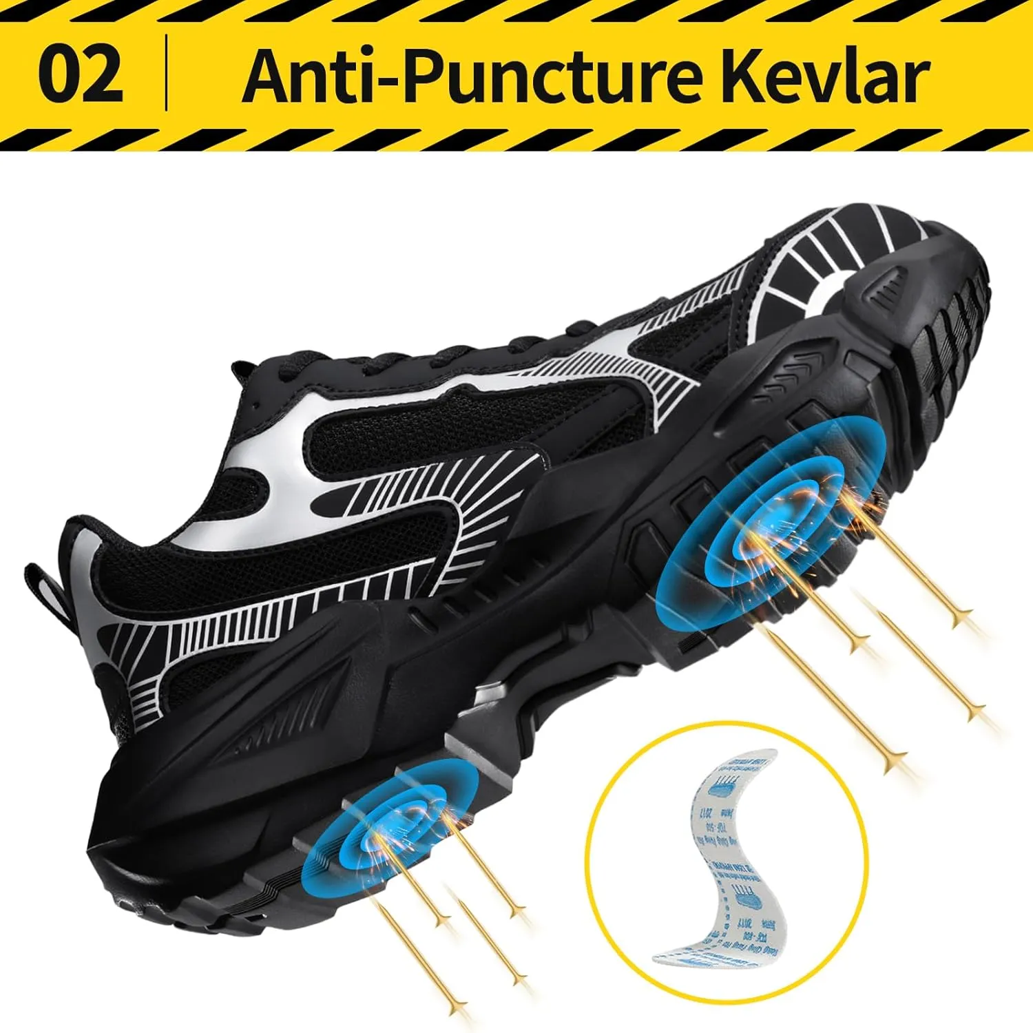 Steel Toe Shoes for Men Work Safety Shoes Industrial Construction Shoes Mid Cut Industrial Boot Work Sneakers Comfortable Lightweight Safety Shoes for Work