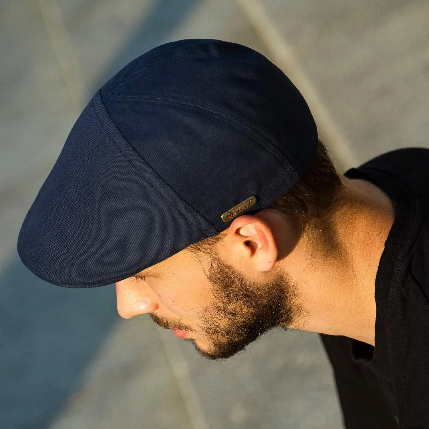 Sterkowski Ivy Five Cap | 100% Softened Cotton Flat Cap for Men | Breathable Airy 5 Panels Cap Without Lining