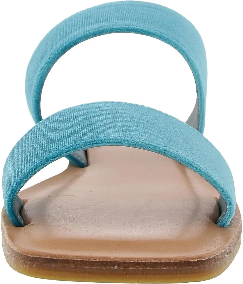 Steve Madden Womens LEA Lightweight Velvet Slide Sandals
