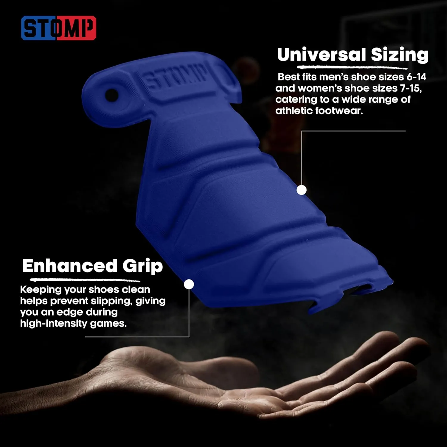 STOMP Athletics: Traction Shoe Armor - Lightweight Grip Enhancer for Basketball Shoes - Instant Shoe Traction from The Top of Your Laces - Flexible Fit & Easy to Clean