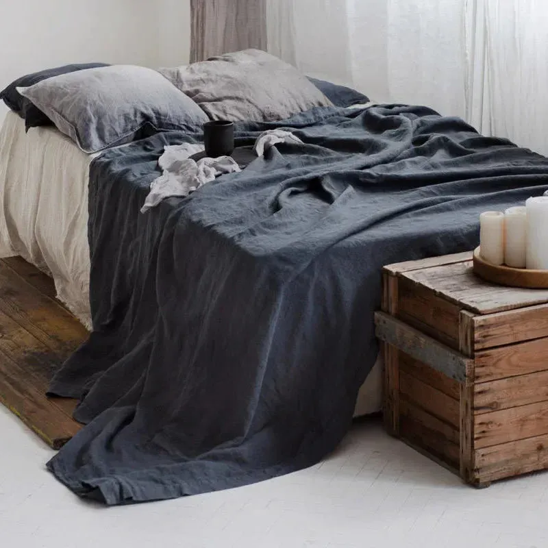Stone Washed French Linen Breathable and Durable