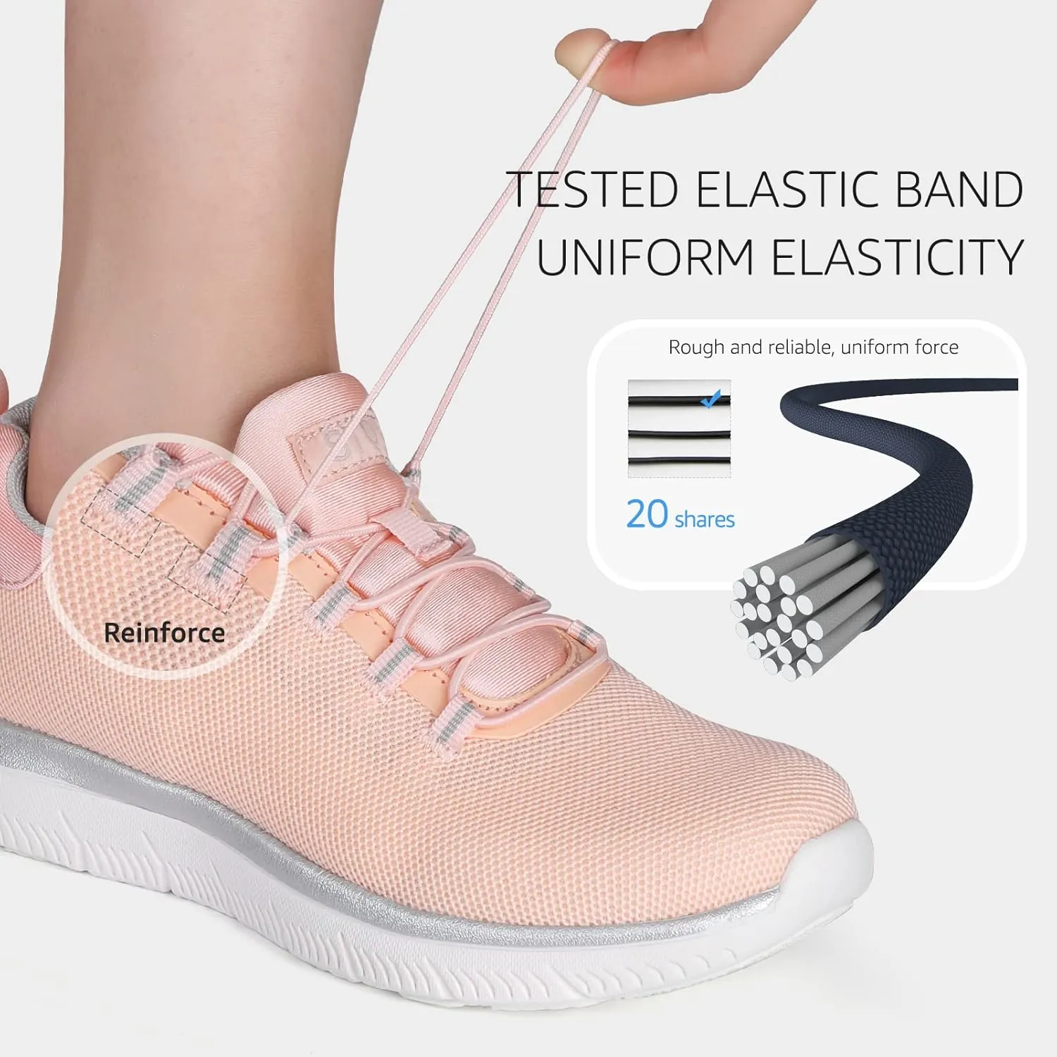 STQ Womens Walking Shoes Slip On Mesh Sneakers Lightweight Comfortable Arch Support