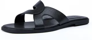 Stratuxx Kaze Womens Flat Sandals Flat Slide Sandals White,Black, Brown,Metallic Flat Sandals Leopard