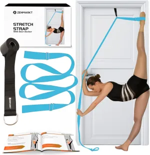 Stretching Strap With Door Anchor - Stretching Equipment to Improve Legs Flexibility - Splits Trainer For Home Ideal In Ballet, Dance, Cheerleading, Taekwondo, Yoga, Pole Dancing & Gymnastics