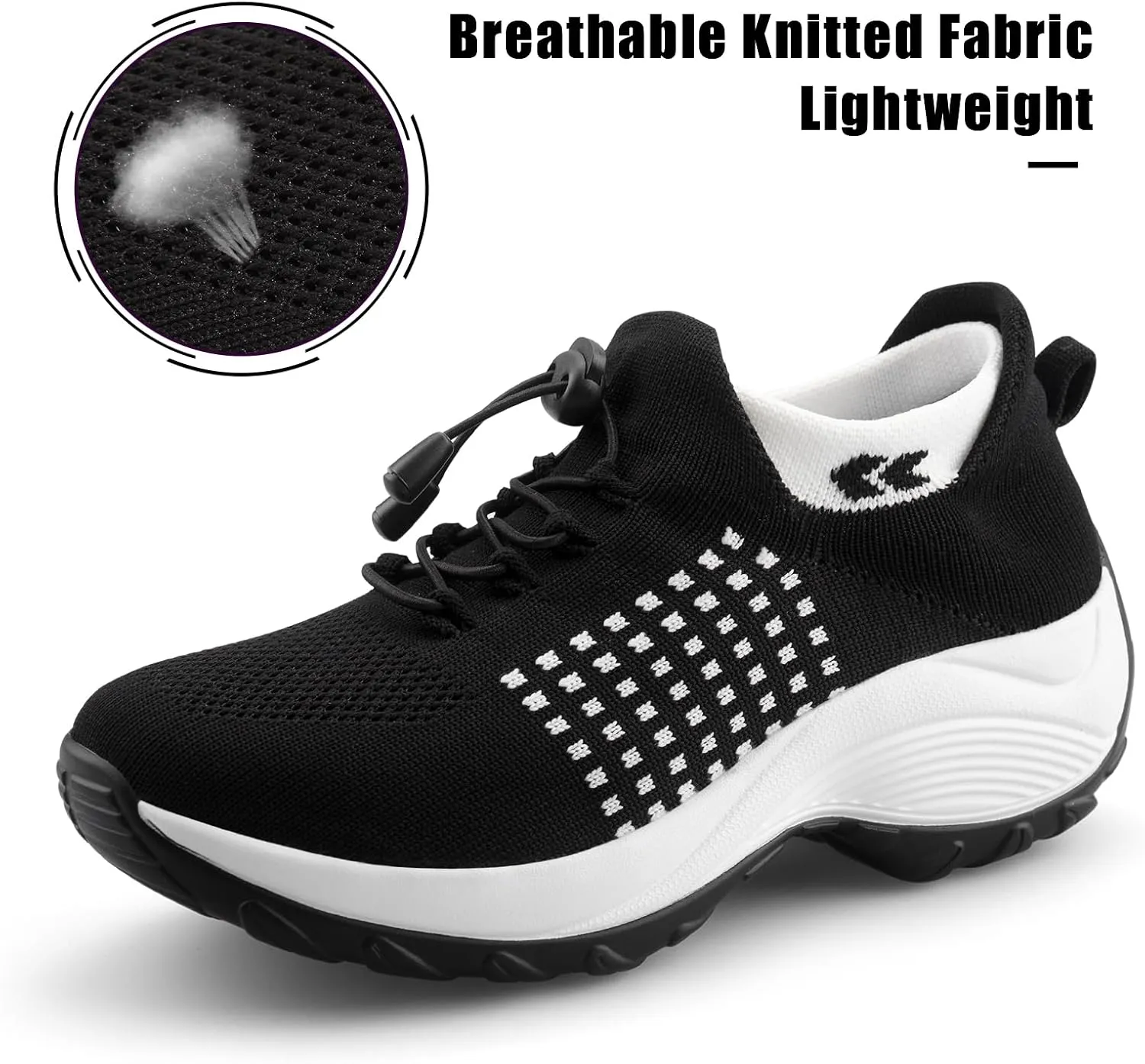 STUNAHOME Orthopedic Sneakers Breathable Women Walking Shoes Slip on Trainers Women's Comfortable Casual Ladies Athletic Shoe Thick Bottom