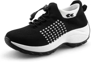 STUNAHOME Orthopedic Sneakers Breathable Women Walking Shoes Slip on Trainers Women's Comfortable Casual Ladies Athletic Shoe Thick Bottom