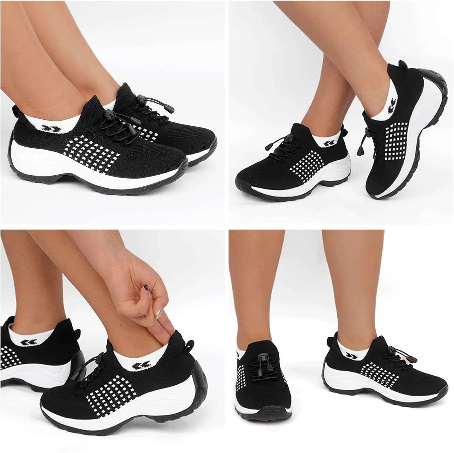 STUNAHOME Orthopedic Sneakers Breathable Women Walking Shoes Slip on Trainers Women's Comfortable Casual Ladies Athletic Shoe Thick Bottom