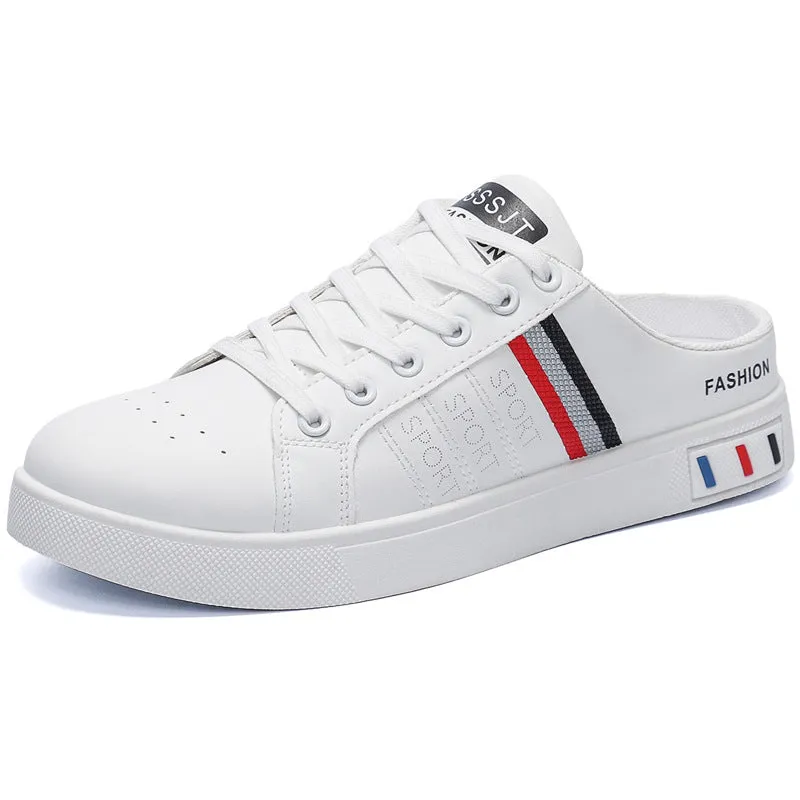 Summer Men's Casual Breathable Semi Slipper White Shoes