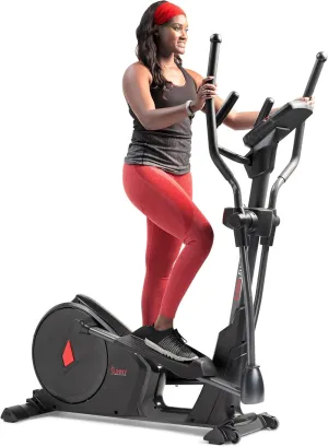 Sunny Health & Fitness Programmable 16 Electro-Magnetic Elliptical Cross Trainer Exercise Machine, Full-Body Cardio Equipment w/ 24 Pre-Built Workouts, 330LB Capacity,Optional Free SunnyFit App Link