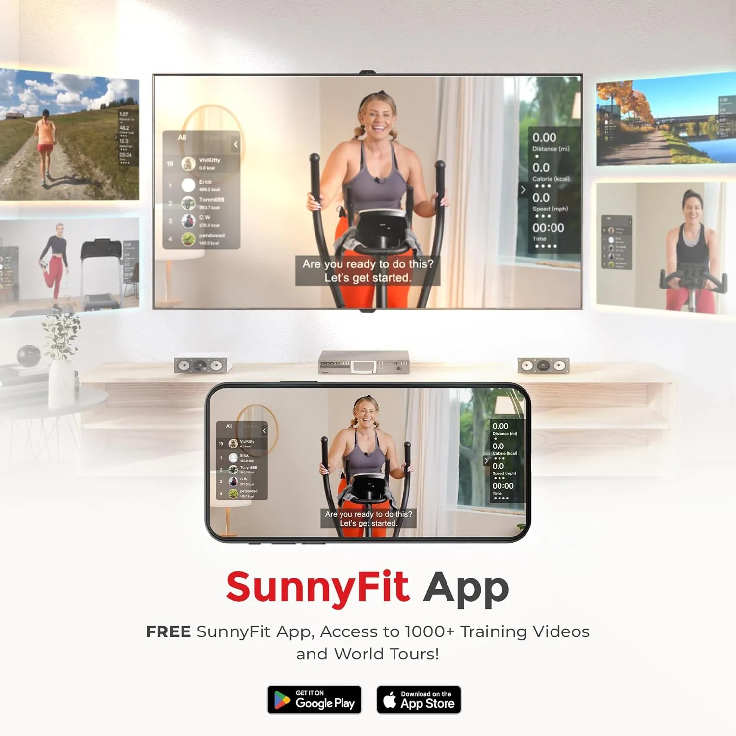 Sunny Health & Fitness Programmable 16 Electro-Magnetic Elliptical Cross Trainer Exercise Machine, Full-Body Cardio Equipment w/ 24 Pre-Built Workouts, 330LB Capacity,Optional Free SunnyFit App Link