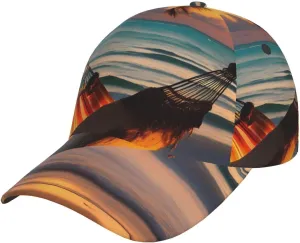 Sunset Beach Hammock Baseball Cap,Adjustable Baseball Cap,^^Sports Cap,Breathable,Washable,Suitable for Both Men and Women Black