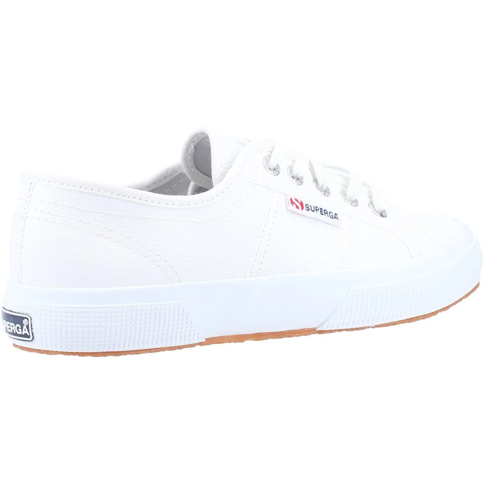 Superga Men's 2750 Tumbled Leather Shoe in White