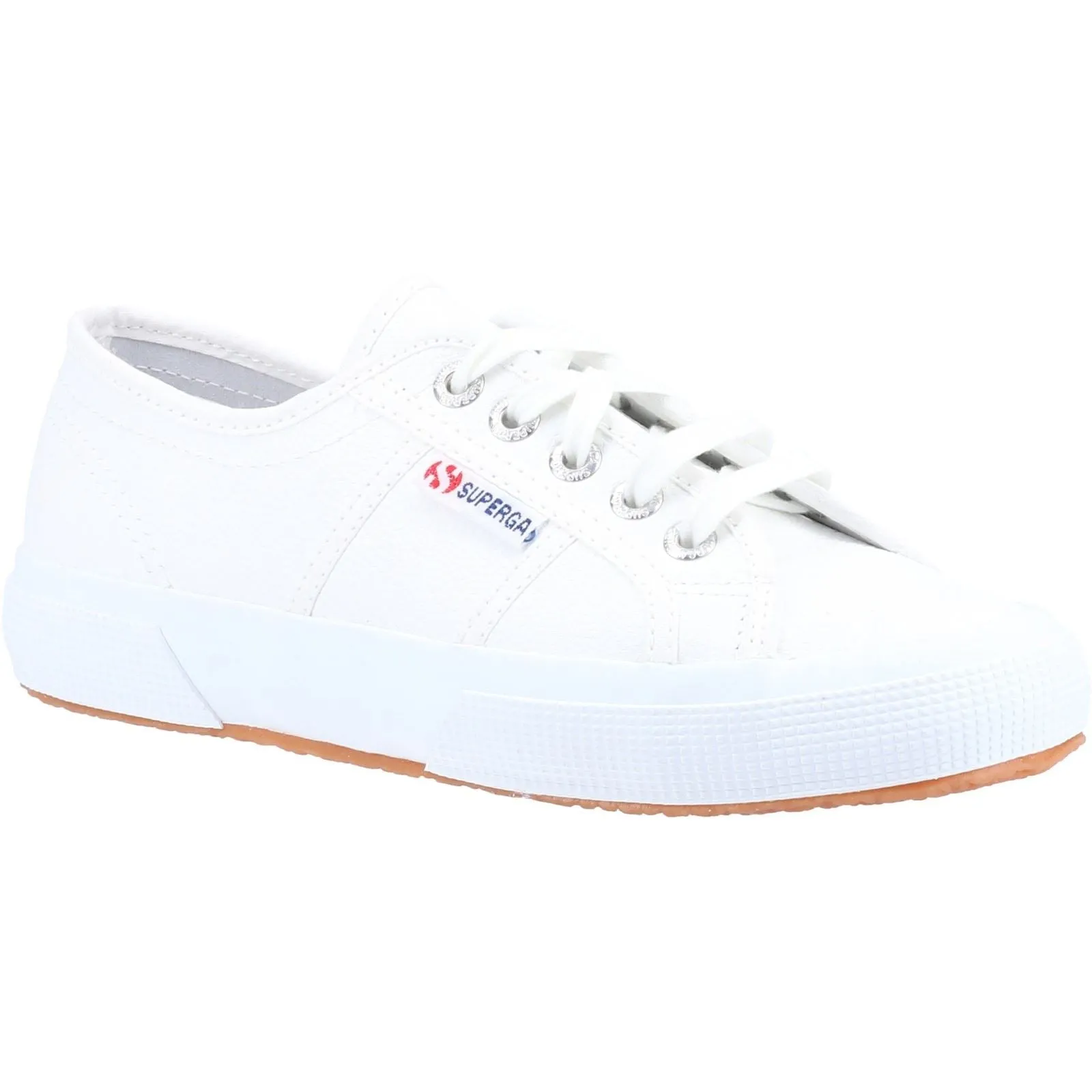 Superga Men's 2750 Tumbled Leather Shoe in White