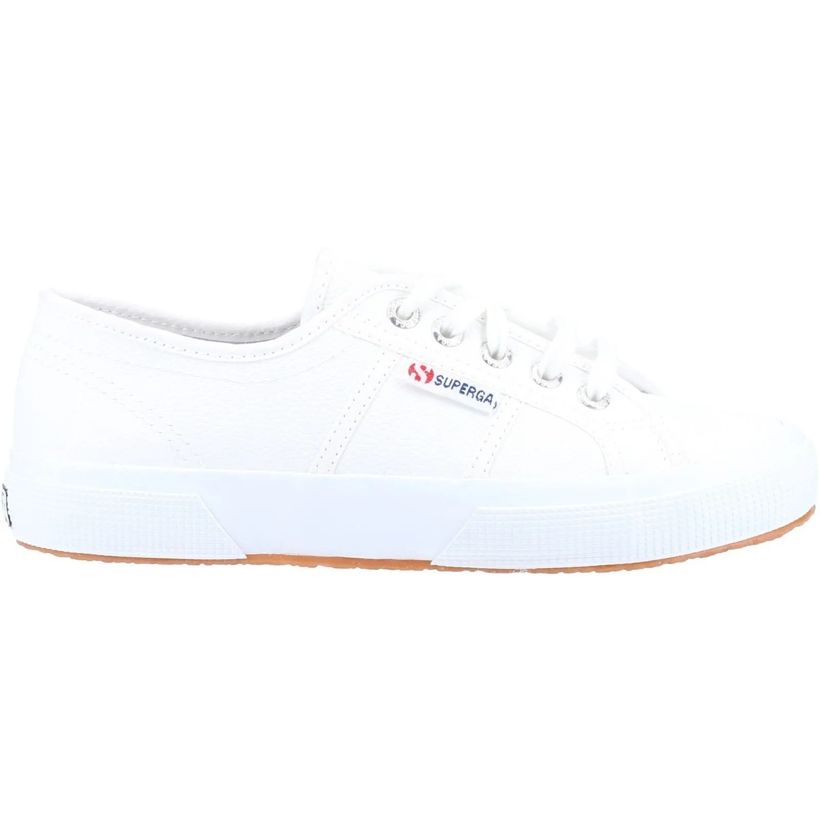 Superga Men's 2750 Tumbled Leather Shoe in White