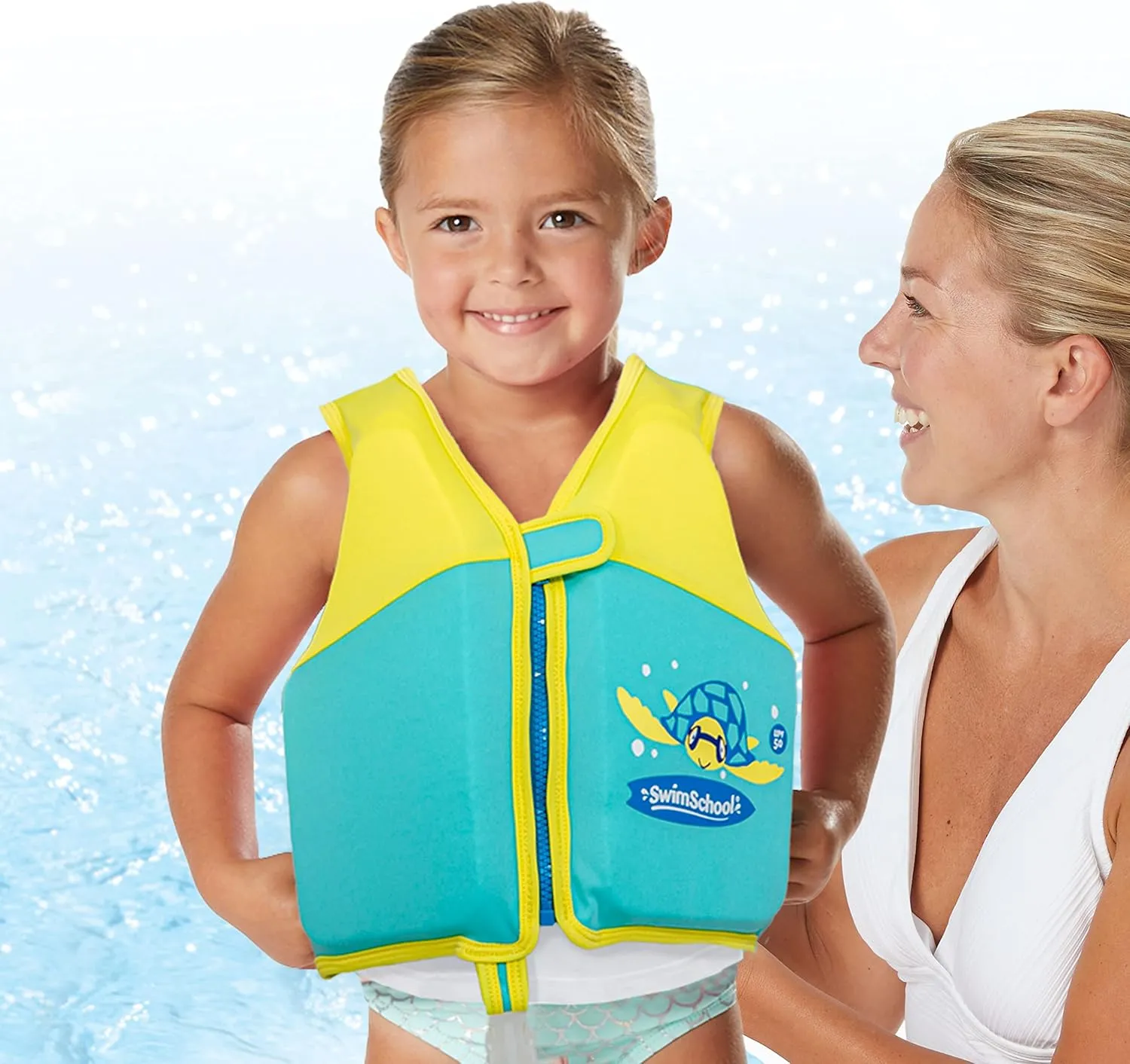 SwimSchool Kids Swim Trainer Vests for Toddlers Ages 2-6 – Boys/Girls – Multiple Colors/Styles – Learn to Swim Floaties