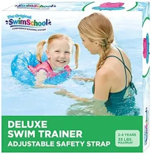 SwimSchool TOT Swim Trainer Vests for Toddlers Ages 2-4 – Boys/Girls – Multiple Colors/Styles – Learn to Swim Pool Floaties