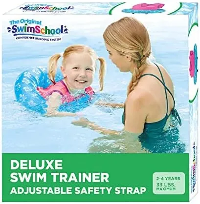 SwimSchool TOT Swim Trainer Vests for Toddlers Ages 2-4 – Boys/Girls – Multiple Colors/Styles – Learn to Swim Pool Floaties