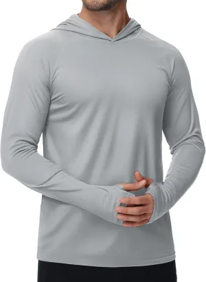 TACVASEN Men’s Sun Protection Shirts UPF 50  Rash Guard for Men Long Sleeve Lightweight SPF UV Hoodie Swimming Hiking