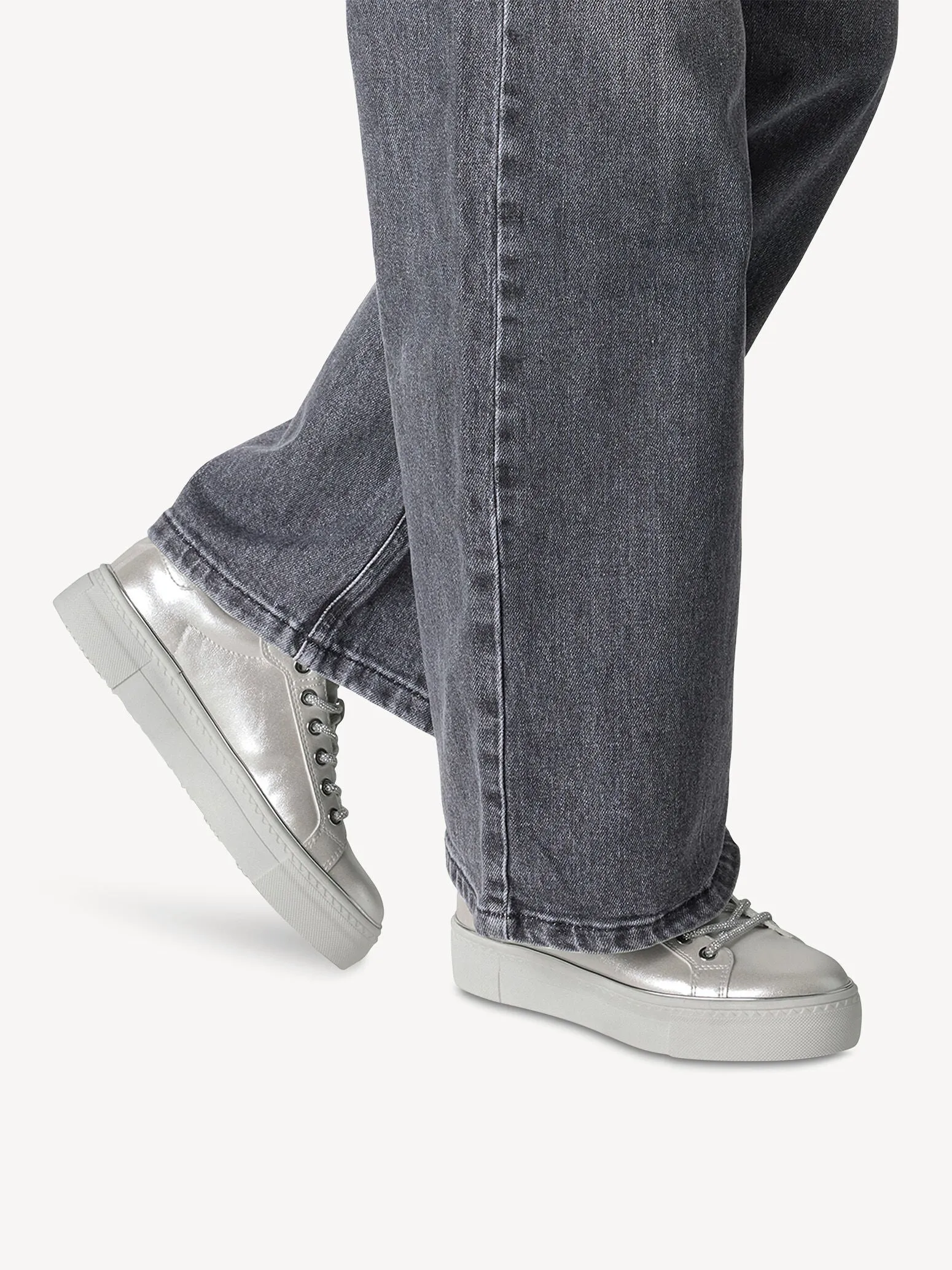 Tamaris White Pearl Slip On Trainer
