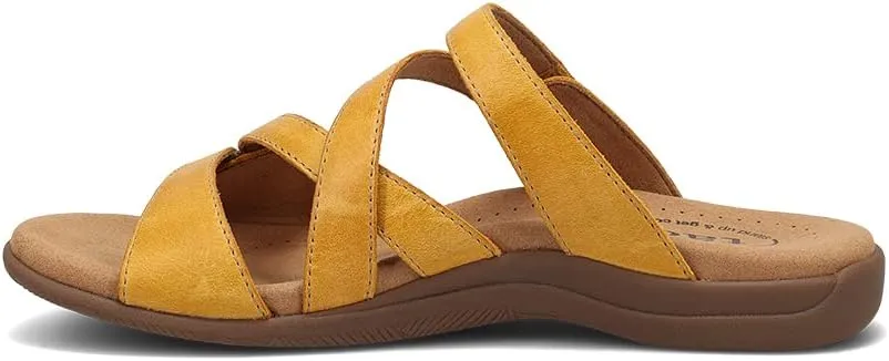Taos Double U Premium Leather Women's Sandal - Stylish Adjustable Strap Design with Arch Support, Cooling Gel Padding for All-Day Enjoyment and Walking Comfort